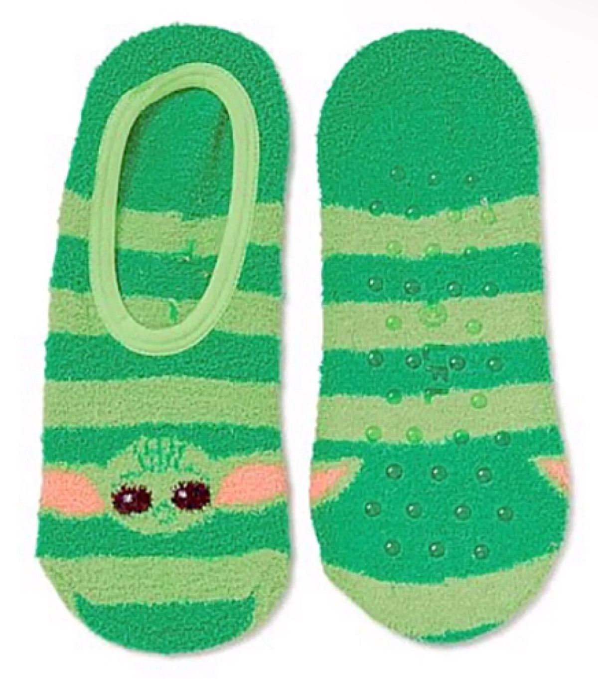 STAR WARS BABY YODA Ladies Gripper Bottom Slip On Liner Socks - Novelty Socks for Less