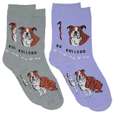 FOOZYS Ladies 2 Pair BULLDOG Socks - Novelty Socks for Less