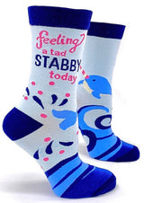 FABDAZ Brand Ladies NARWHAL Socks ‘FEELING A TAD STABBY TODAY’ - Novelty Socks for Less
