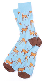 PARQUET Brand Men’s DEER Socks BUCK & DOE - Novelty Socks for Less