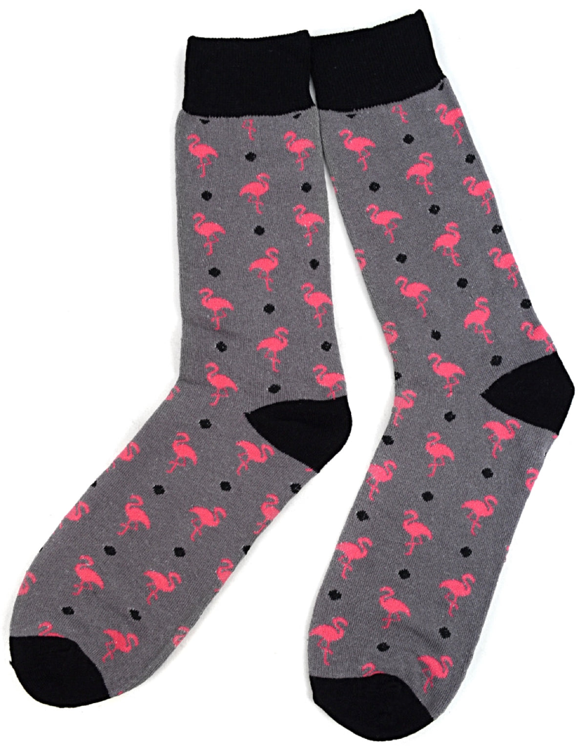 PARQUET BRAND MEN’S PINK FLAMINGOS SOCKS (CHOOSE COLOR) - Novelty Socks for Less