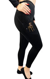 URBAN ATHLETICS Ladies CHOCOLATE LABRADOR High Rise Leggings With Pockets E&S Pets - Novelty Socks for Less