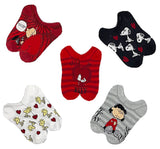 PEANUTS Ladies 5 Pair Of VALENTINES No Show Socks - Novelty Socks for Less
