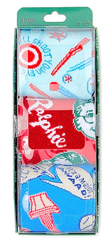 A CHRISTMAS STORY Men’s 3 Pair Of Socks Gift Set BIOWORLD Brand - Novelty Socks for Less