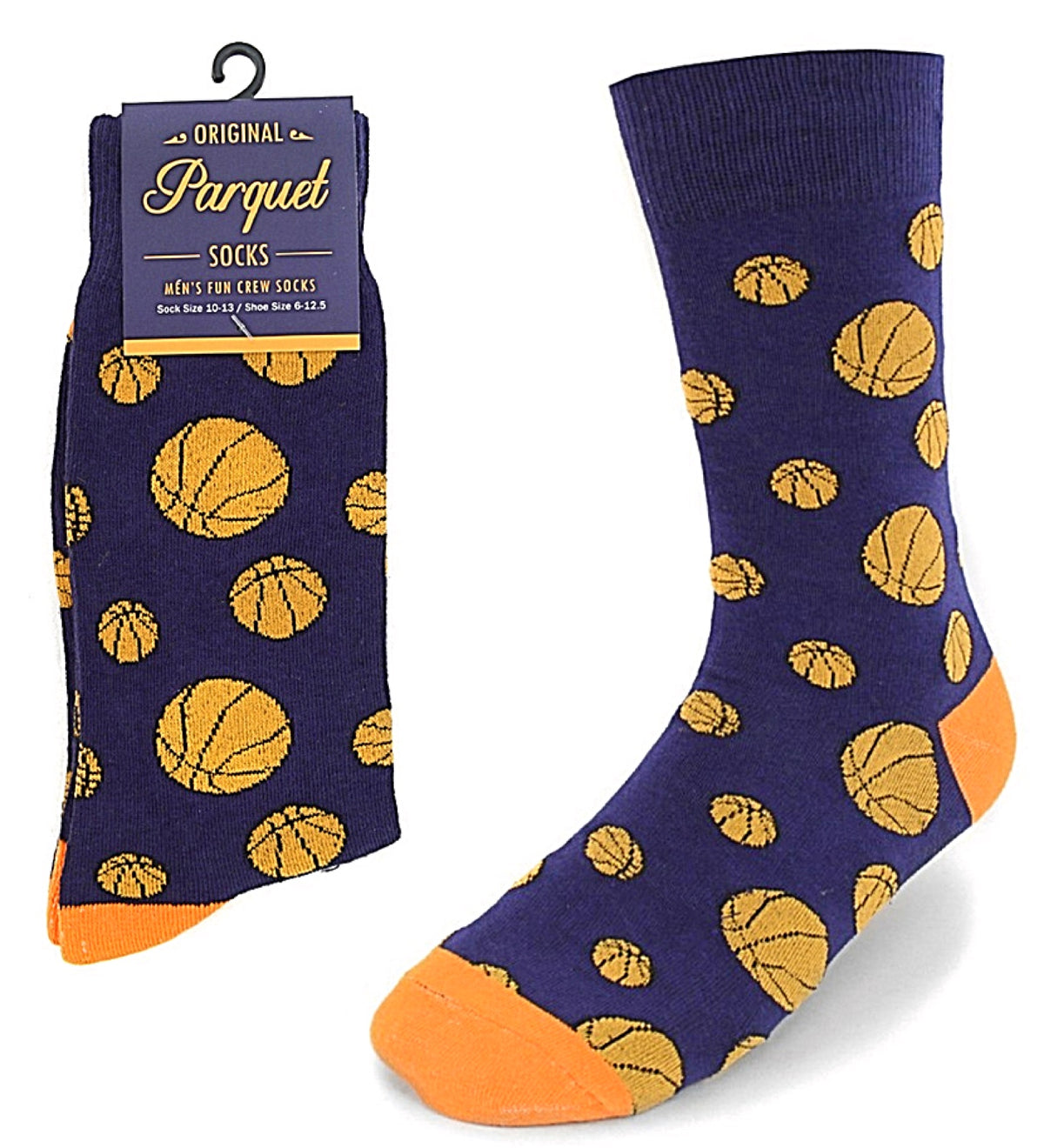 PARQUET Brand Men’s BASKETBALL Socks CHOOSE COLOR BLUE OR BLACK - Novelty Socks for Less