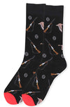 Parquet Brand Men’s HUNTING Socks SHOTGUNS, TARGETS, (CHOOSE COLOR GREEN OR BLACK) - Novelty Socks for Less