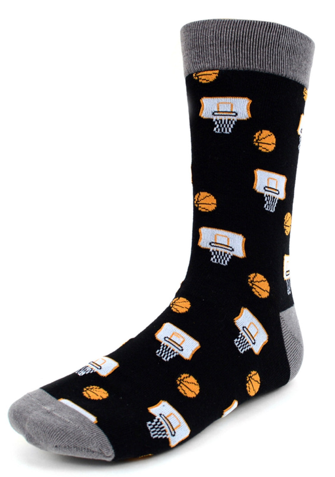 PARQUET BRAND MEN’S BASKETBALL Socks CHOOSE COLOR GRAY OR BLACK - Novelty Socks for Less