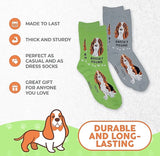 FOOZYS BRAND LADIES 2 PAIR BASSET HOUND DOG SOCKS - Novelty Socks for Less