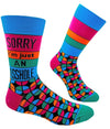 FABDAZ Brand Men’s ‘SORRY I’M JUST AN ASSHOLE’ Socks - Novelty Socks for Less