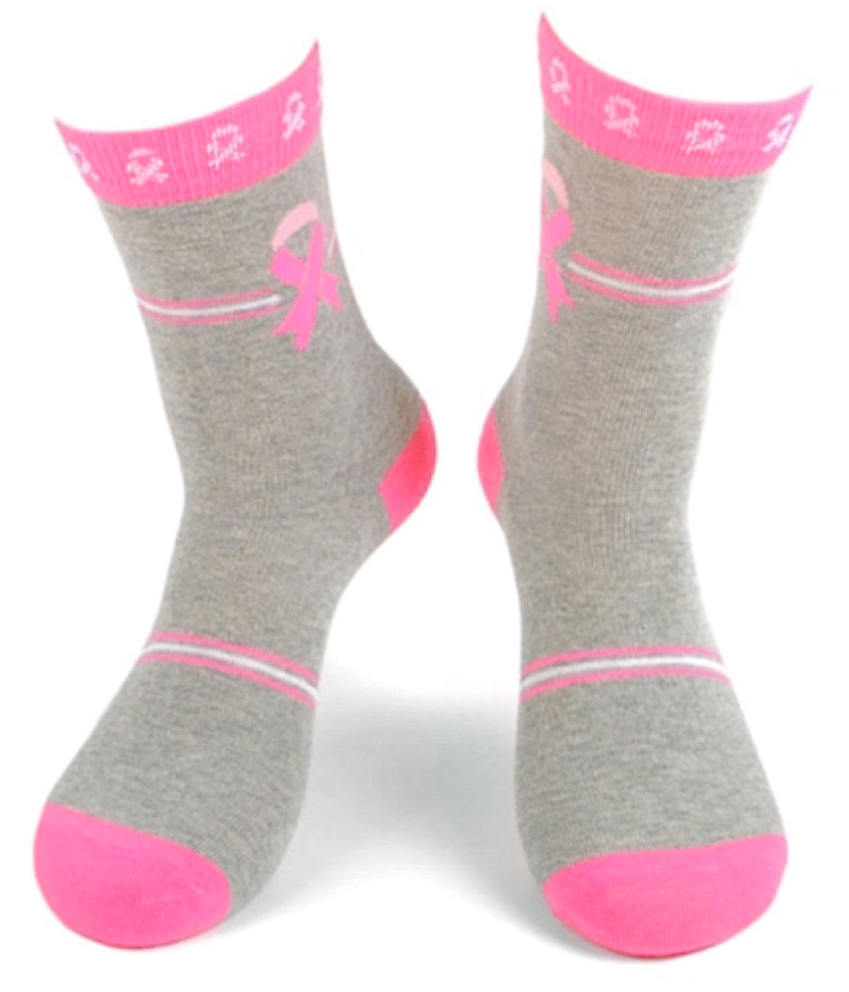 PARQUET BRAND Ladies PINK BREAST CANCER AWARENESS RIBBON Socks - Novelty Socks for Less