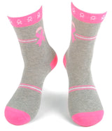 PARQUET BRAND Ladies PINK BREAST CANCER AWARENESS RIBBON Socks - Novelty Socks for Less