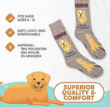 FOOZYS Brand Men’s GOLDEN RETRIEVER WARNING BEWARE OF DOG Socks - Novelty Socks for Less