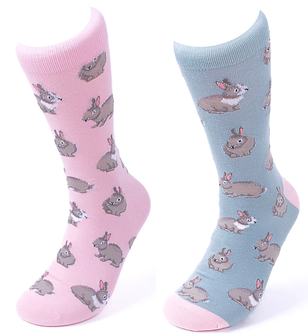 PARQUET Brand Men’s BUNNY RABBITS Socks (CHOOSE COLOR) - Novelty Socks for Less