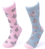 PARQUET Brand Men’s BUNNY RABBITS Socks (CHOOSE COLOR) - Novelty Socks for Less