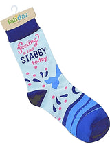 FABDAZ Brand Ladies NARWHAL Socks ‘FEELING A TAD STABBY TODAY’ - Novelty Socks for Less