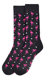 PARQUET BRAND MEN’S PINK FLAMINGOS SOCKS (CHOOSE COLOR) - Novelty Socks for Less