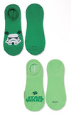 STAR WARS Ladies 2 Pair ST. PATRICKS No Show Liner Socks STORMTROOPER - Novelty Socks for Less