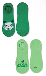 STAR WARS Ladies 2 Pair ST. PATRICKS No Show Liner Socks STORMTROOPER - Novelty Socks for Less