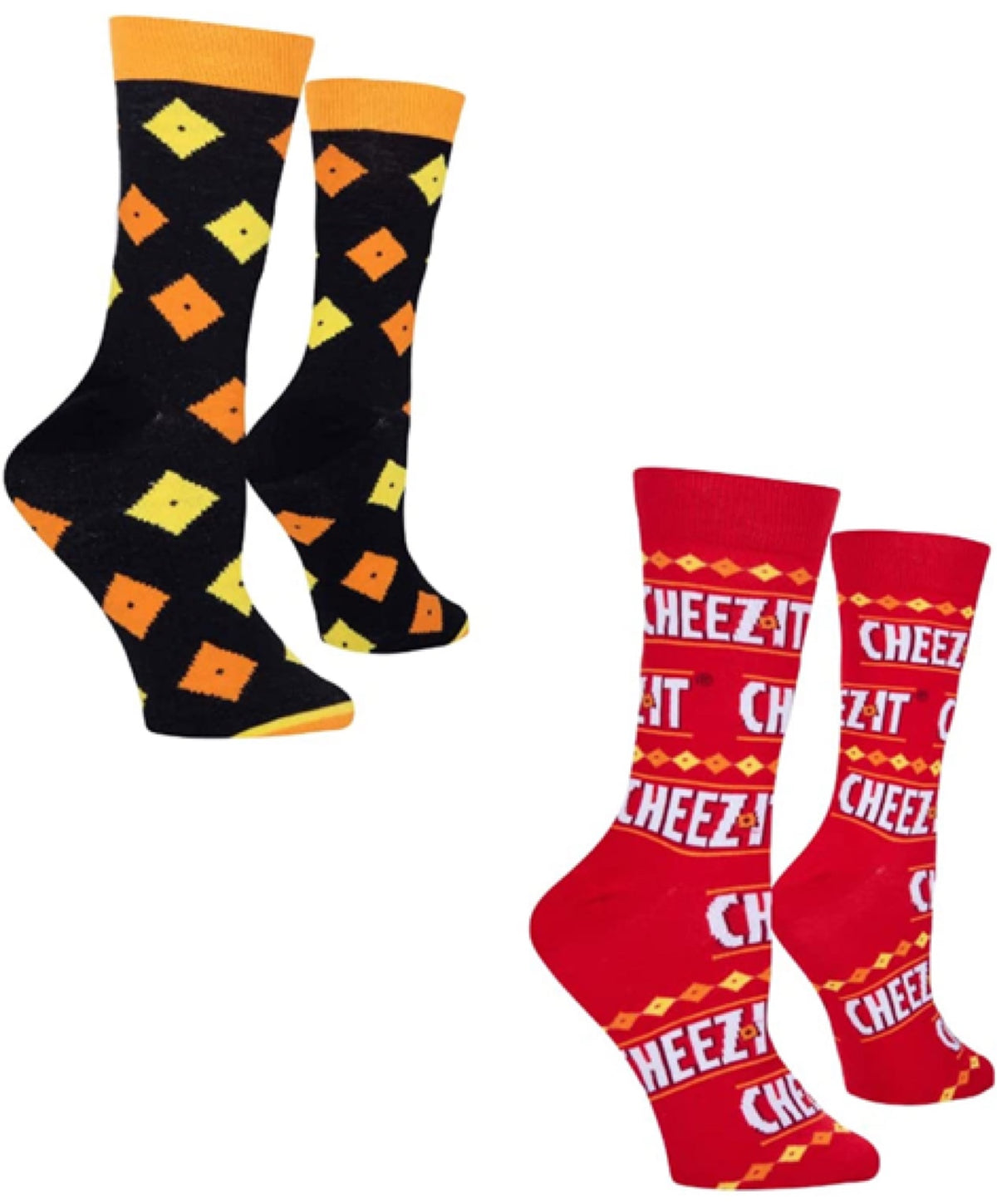 CHEEZ IT CRACKERS Unisex 2 Pair Of Socks - Novelty Socks for Less