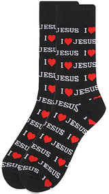 PARQUET Brand Men’s I LOVE JESUS Socks - Novelty Socks for Less