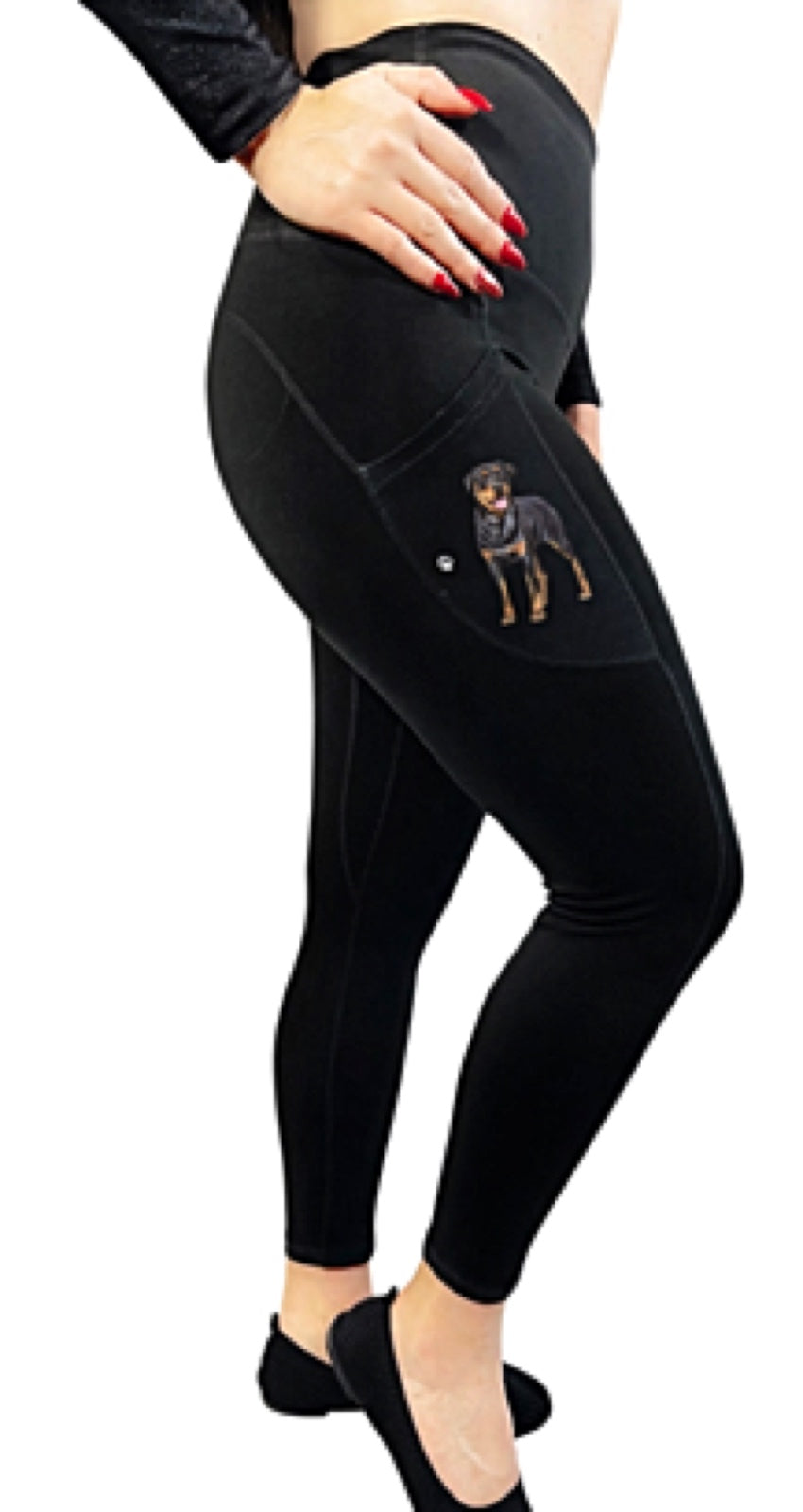 URBAN ATHLETICS Ladies ROTTWEILER High Rise Leggings With Pockets E&S Pets - Novelty Socks for Less