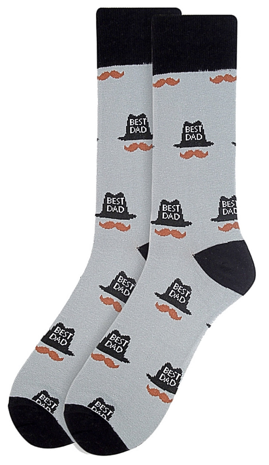 PARQUET Brand Men’s FATHER’S DAY Socks ‘BEST DAD’ (CHOOSE COLOR GRAY OR BLUE) - Novelty Socks for Less