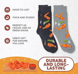 FOOZYS BRAND MEN’S BUFFALO HOT WINGS 2 PAIR SOCKS - Novelty Socks for Less