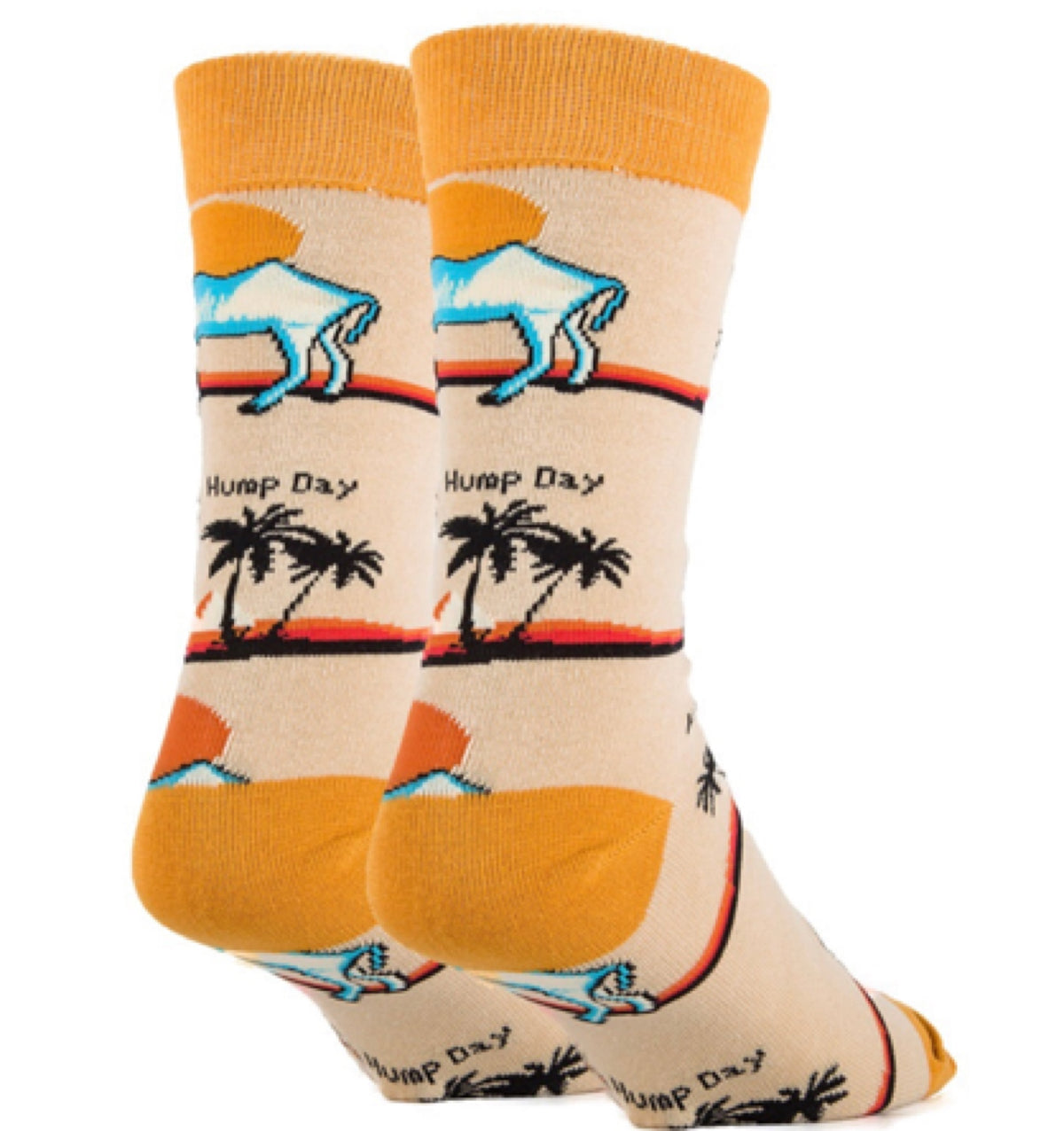 OOOH GEEZ Brand Men’s Socks CAMELS ‘HUMP DAY’ - Novelty Socks for Less