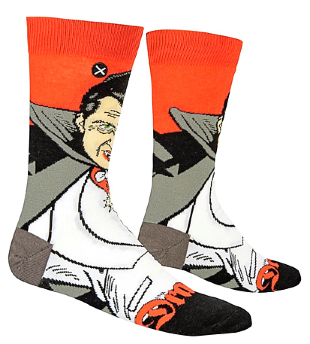 DRACULA MEN’S 360 UNIVERSAL MONSTERS HALLOWEEN SOCKS ODD SOX BRAND - Novelty Socks for Less