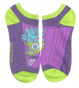 DISNEY MONSTERS INC. Ladies 5 Pair Ankle Socks BIOWORLD BRAND - Novelty Socks for Less