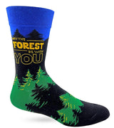 FABDAZ BRAND MEN’S ‘MAY THE FOREST BE WITH YOU’ SOCKS - Novelty Socks for Less