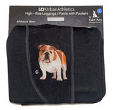 URBAN ATHLETICS Ladies BULLDOG High Rise Leggings With Pockets E&S Pets - Novelty Socks for Less