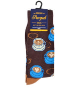 PARQUET BRAND Mens COFFEE Socks - Novelty Socks for Less
