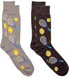 FOOZYS Brand Men’s 2 Pair Of TENNIS Socks - Novelty Socks for Less