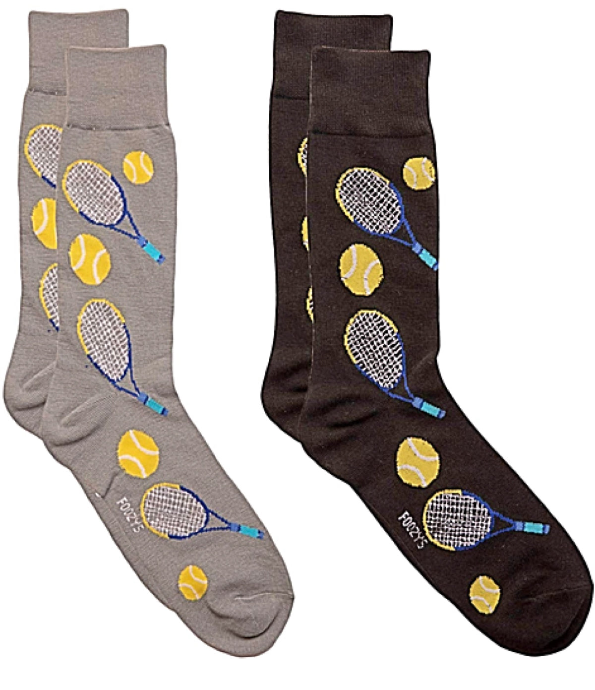 FOOZYS Brand Men’s 2 Pair Of TENNIS Socks - Novelty Socks for Less