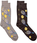 FOOZYS Brand Men’s 2 Pair Of TENNIS Socks - Novelty Socks for Less