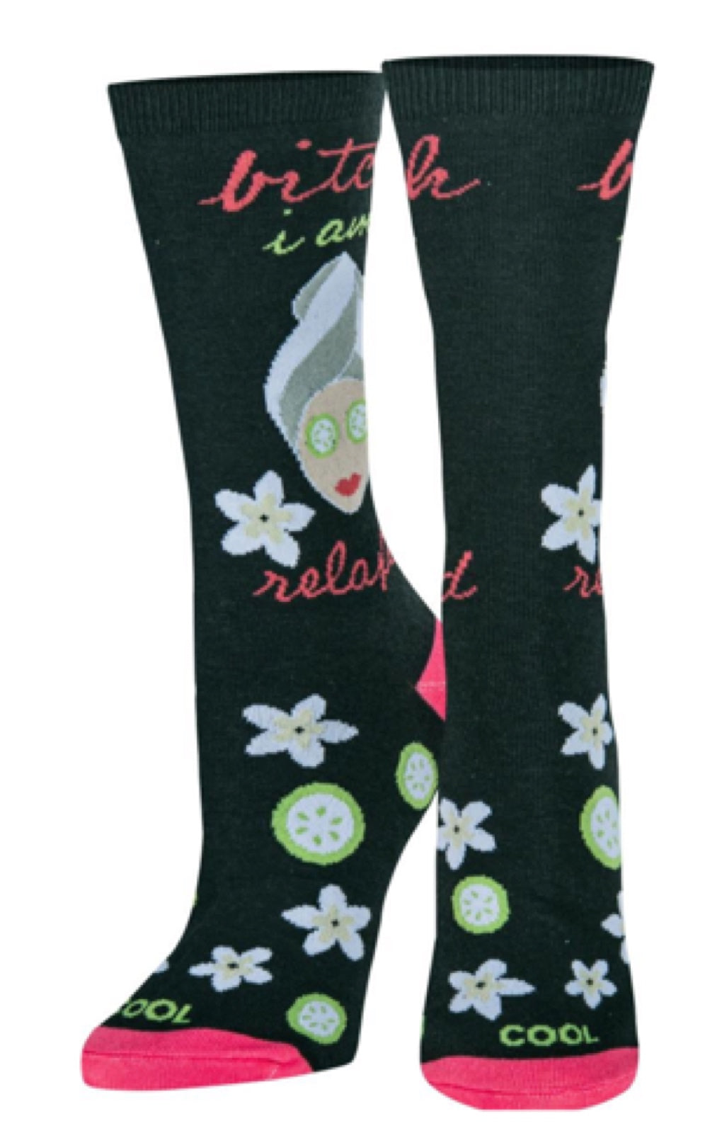 COOL SOCKS BRAND LADIES ‘BITCH I AM RELAXED’ SOCKS - Novelty Socks for Less