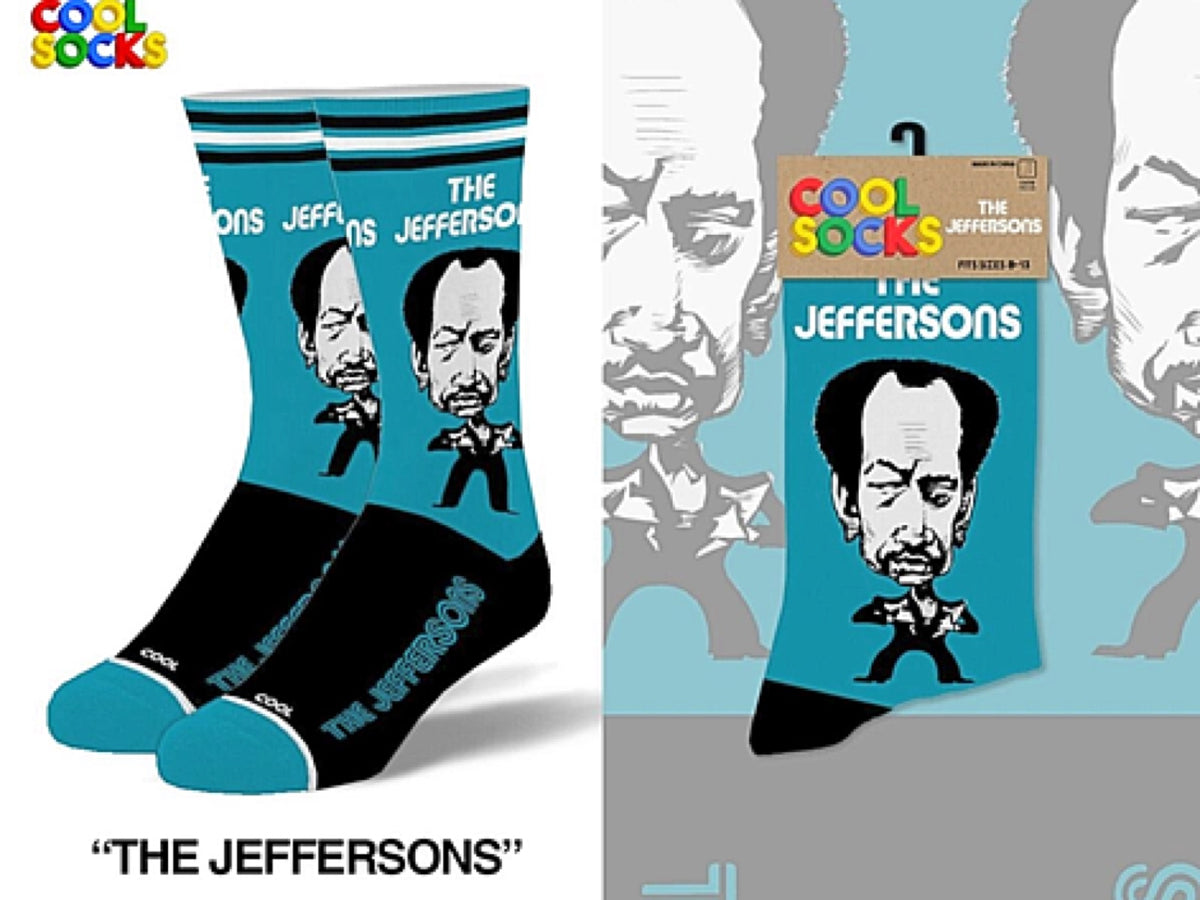 THE JEFFERSONS TV SHOW MEN’S SOCKS COOL SOCKS BRAND GEORGE JEFFERSON - Novelty Socks for Less