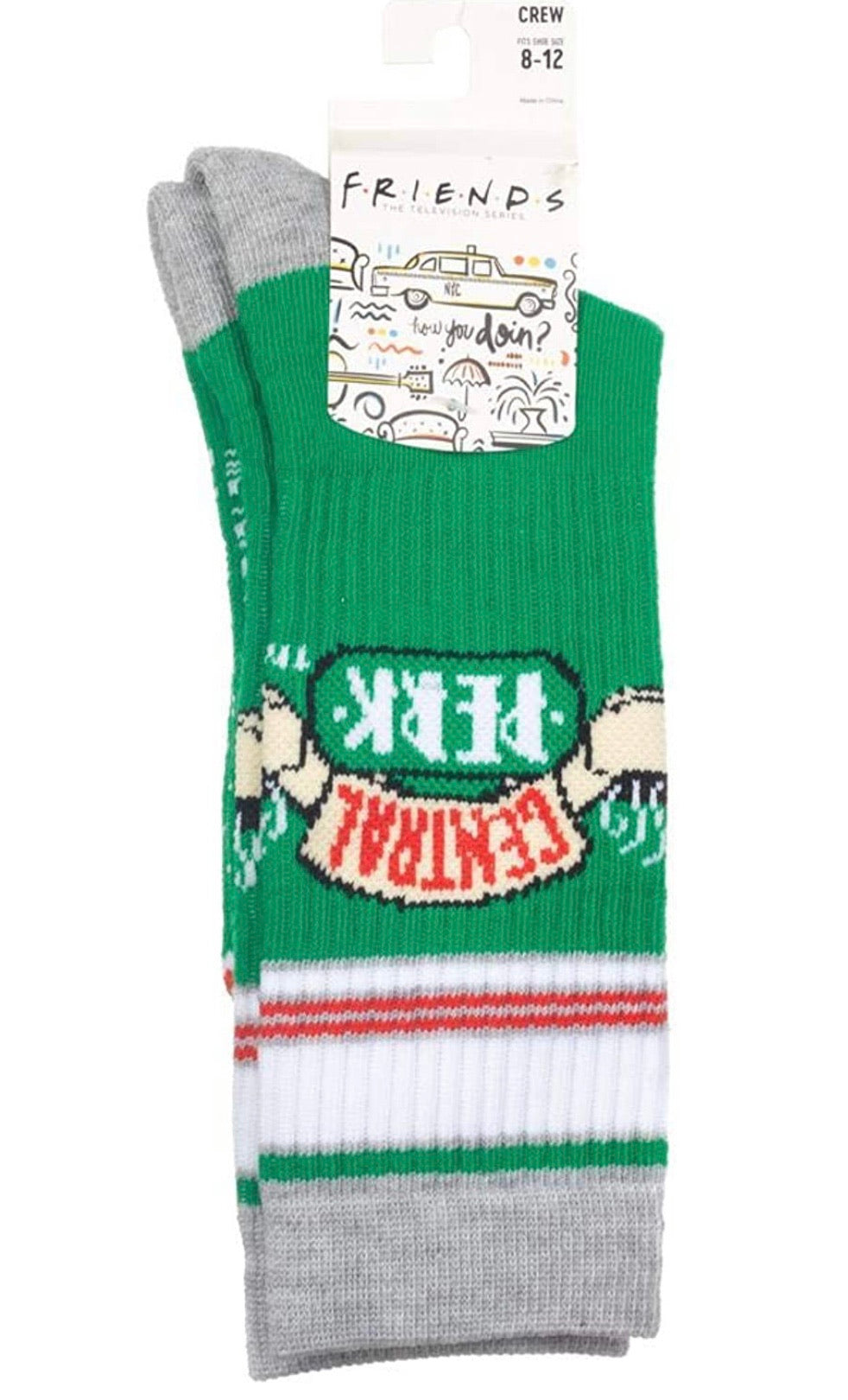 FRIENDS TV SHOW Men’s CENTRAL PERK Crew Socks BIOWORLD BRAND - Novelty Socks for Less