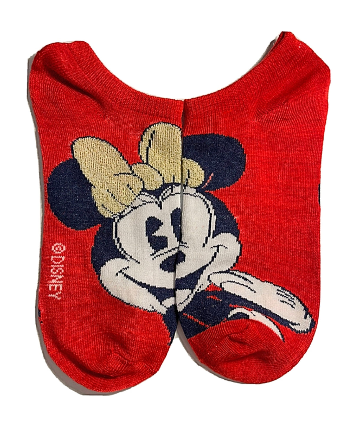 DISNEY MICKEY & MINNIE Ladies 6 Pair Of CHRISTMAS No Show Socks - Novelty Socks for Less