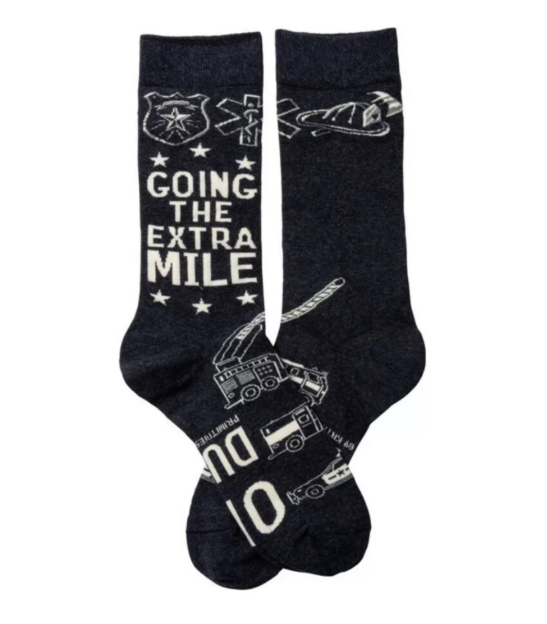 PRIMITIVES BY KATHY Unisex EMT, FIREFIGHTER, POLICE SOCKS - Novelty Socks for Less