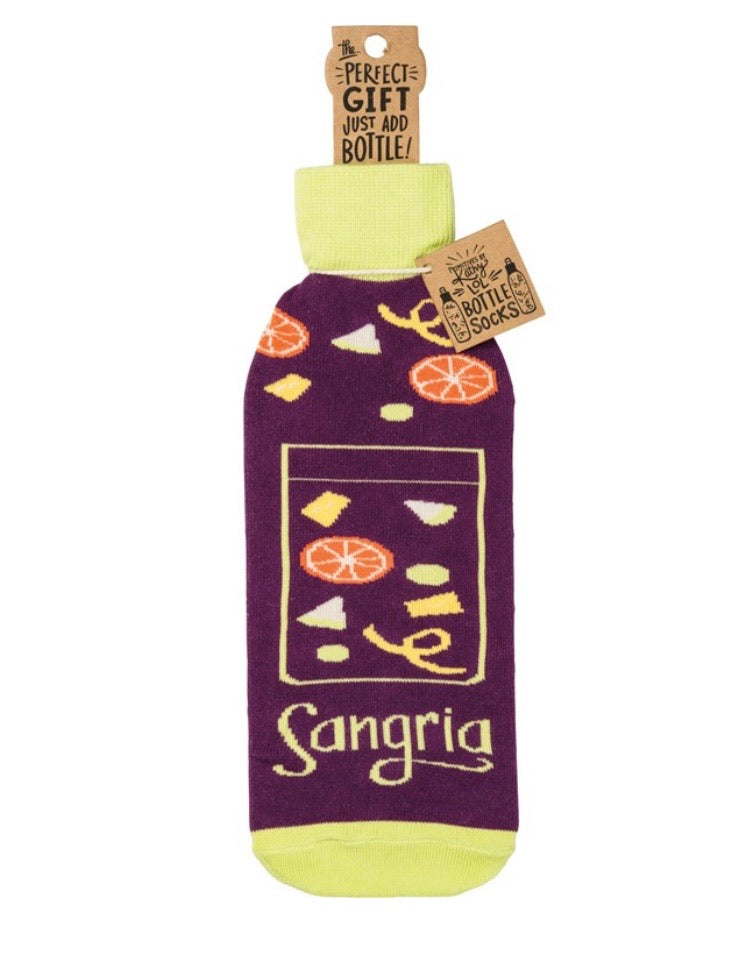 PRIMITIVES BY KATHY SANGRIA WINE BOTTLE SOCK - Novelty Socks for Less