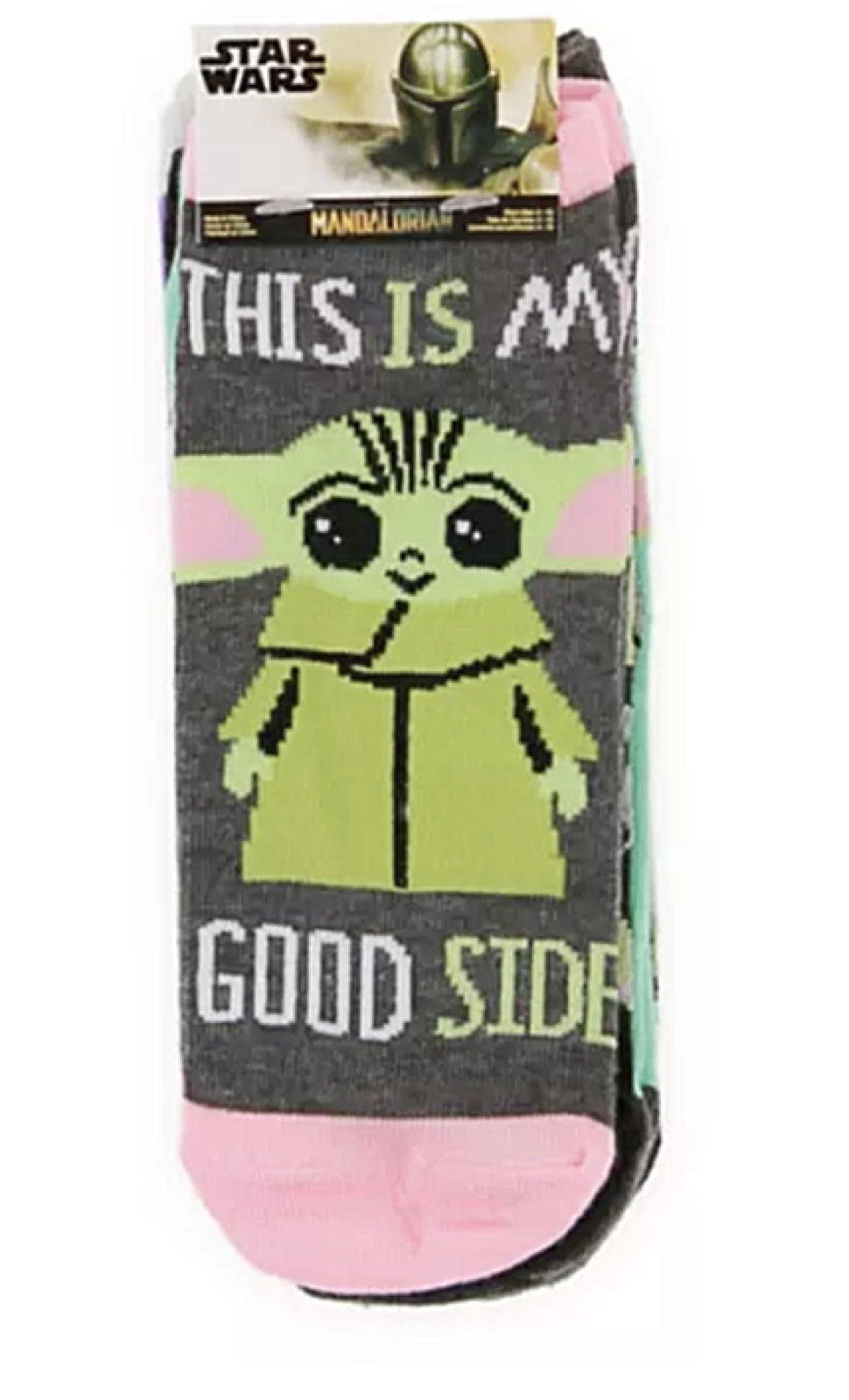 STAR WARS THE MANDALORIAN Ladies 5 Pair No Show Socks BABY YODA - Novelty Socks for Less