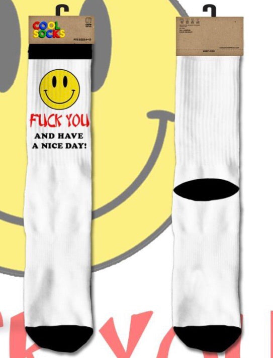 COOL SOCKS Men’s ‘FUCK YOU & HAVE A NICE DAY - Novelty Socks for Less