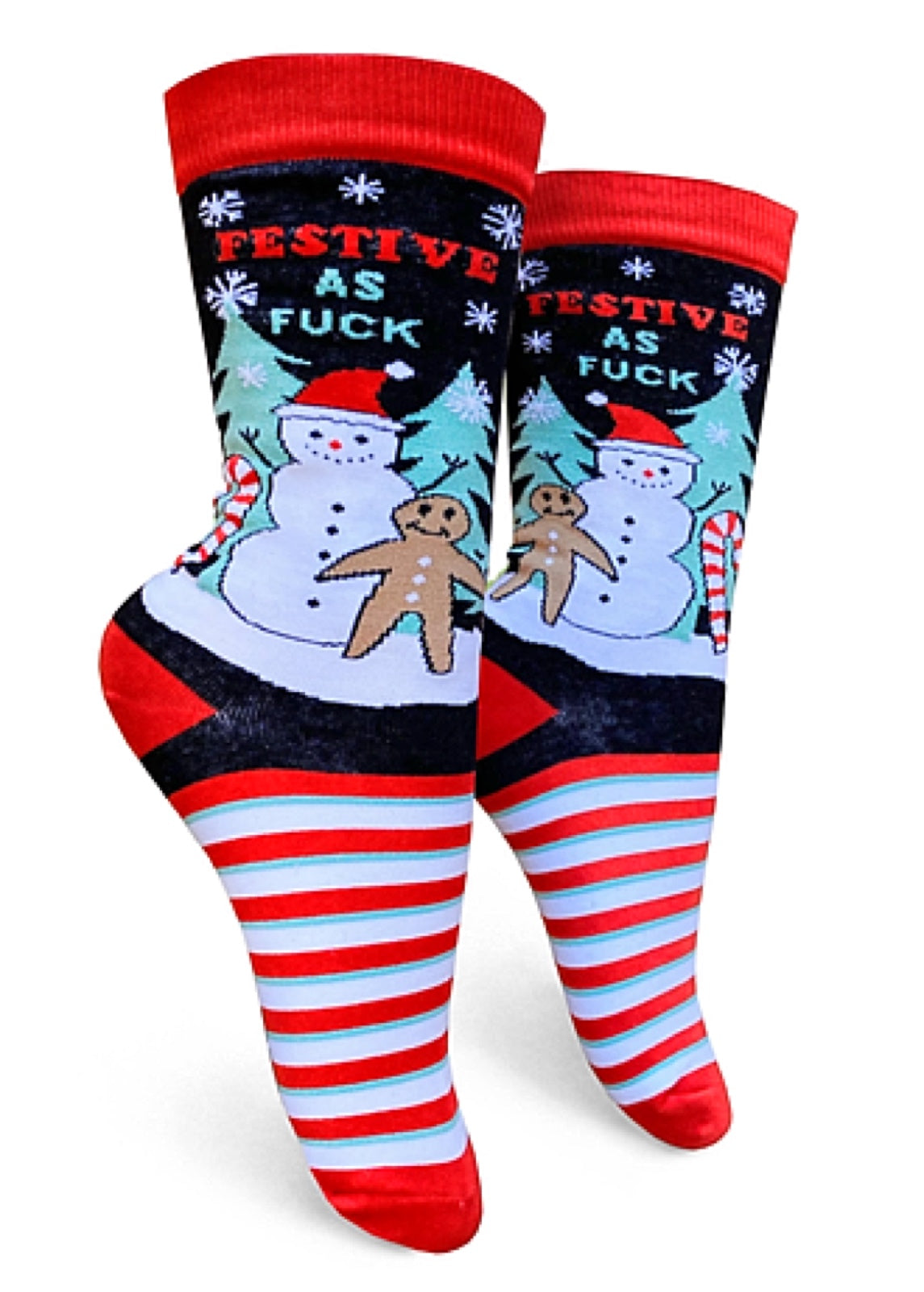 GROOVY THINGS BRAND LADIES CHRISTMAS SOCKS ‘FESTIVE AS FUCK’ - Novelty Socks for Less