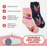 FOOZYS Brand LADIES 2 PAIR OF BOWLING SOCKS - Novelty Socks for Less