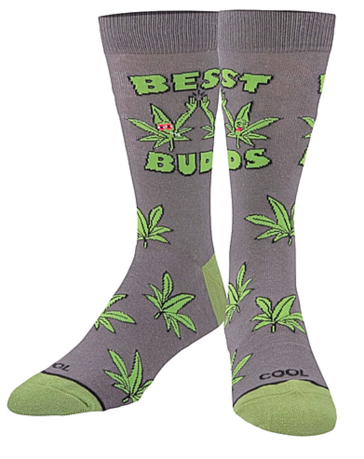 COOL SOCKS BRAND MEN’S MARIJUANA SOCKS ‘BEST BUDS’ - Novelty Socks for Less
