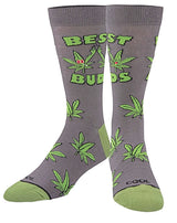 COOL SOCKS BRAND MEN’S MARIJUANA SOCKS ‘BEST BUDS’ - Novelty Socks for Less