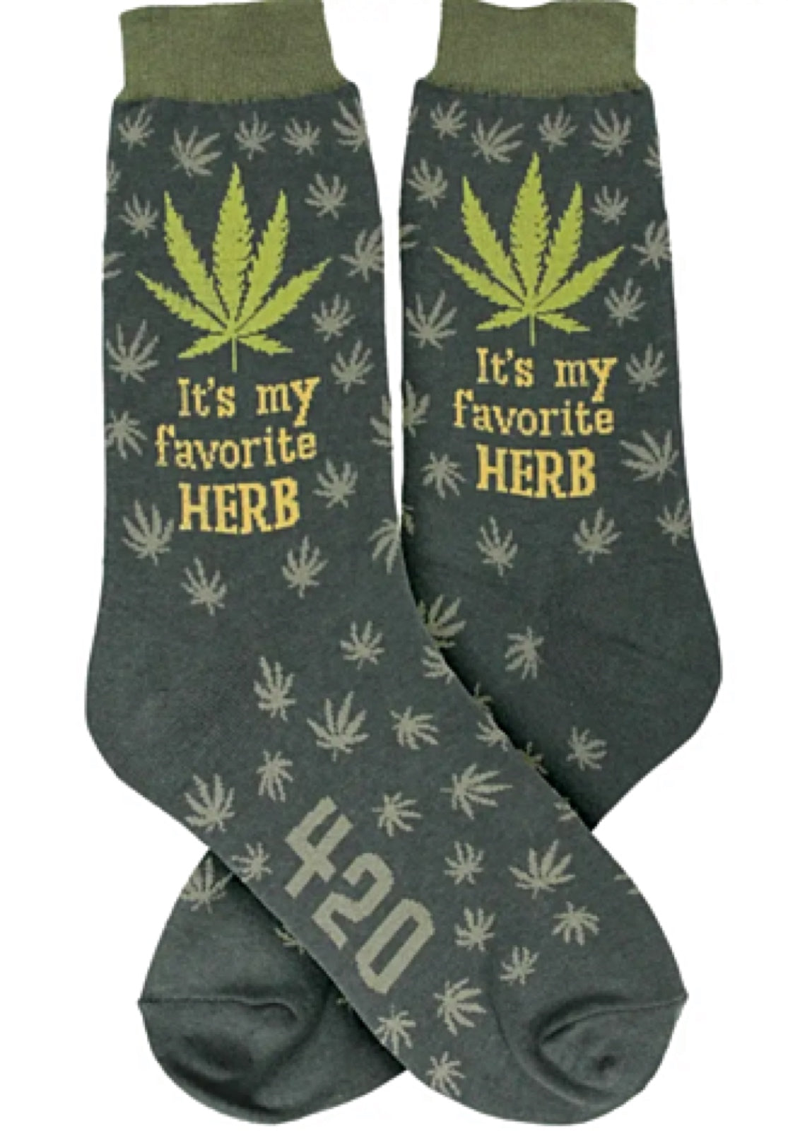 FOOT TRAFFIC Brand LadiesMARIJUANA 420 Socks - Novelty Socks for Less