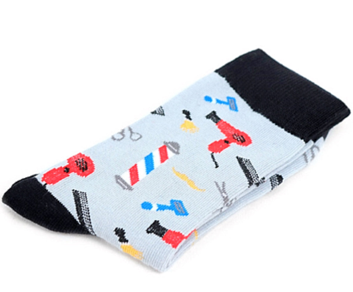 PARQUET Brand Ladies BARBER SHOP Socks - Novelty Socks for Less